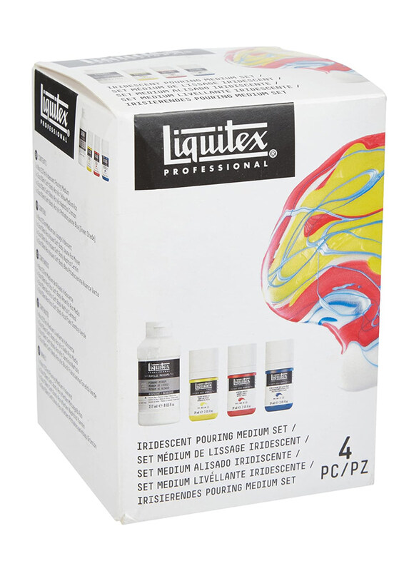

Liquitex Pouring Medium & Soft Body Acrylic Set, 4 Pieces, Multicolour