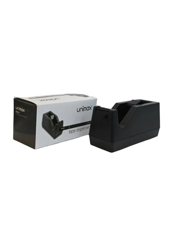 Unimax Medium Plastic Tape Dispenser, Black