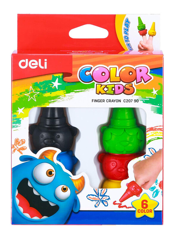 

Deli EC20790 Finger Crayon, 6 Colors, Multicolour