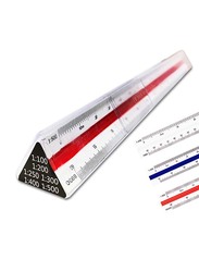 Deli Triangular Ruler, 30cm, Multicolour