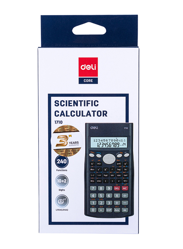 Deli 10 + 2 Digits Scientific Calculator, E1710-240F, Blue