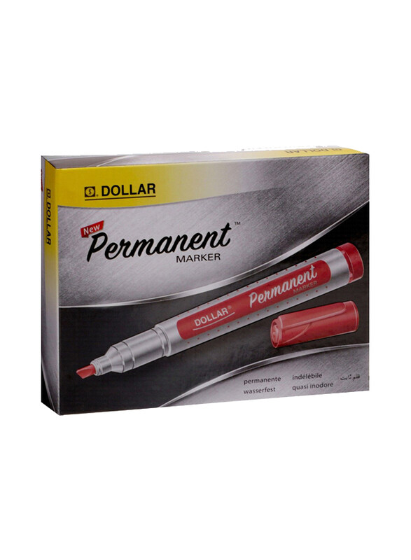 

Dollar 12-Piece Chisel Tip Permanent Marker, Blue