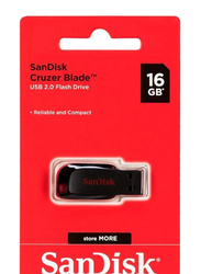 SanDisk 16GB Cruzer Glide USB Flash Drive, Black/Red