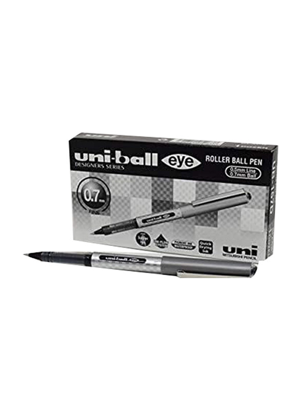 

Uniball 12-Piece Eye Design Rollerball Pen Set, 0.7mm, UB157D-BK-12, Black