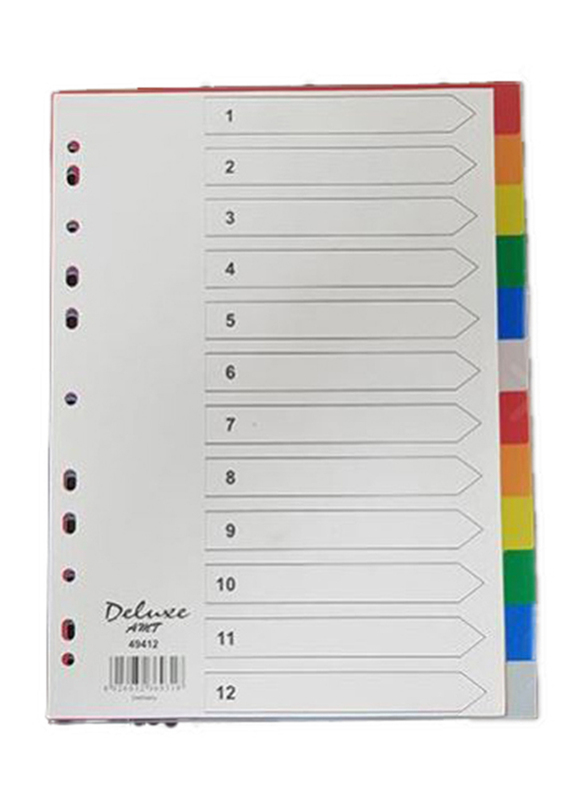 

Deluxe 1-12 PP Dividers, Multicolour