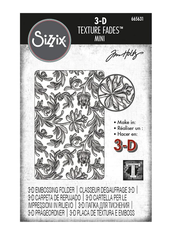 

Sizzix Tholtz Mini Botanical 3-D TF Emboss Folder, Black/White