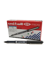 Uniball 12-Piece Eye Micro Roller Ballpen, 0.5mm, UB150-BK-12, Black