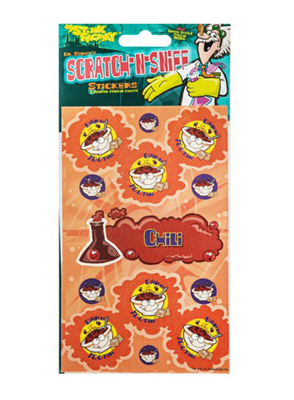 

Dr. Stinky Scratch N Sniff Chili Stickers, Multicolour