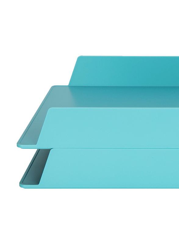Deli Nusign File Tray Set, 2 Pieces, NS021, Light Blue