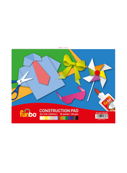 Funbo Construction Pad, A4 Size, 50 Pieces, Assorted Colours