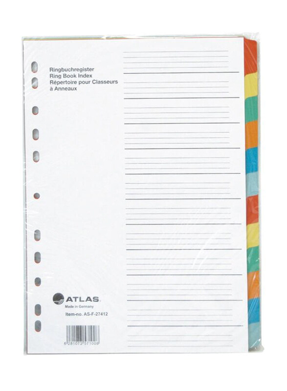 

Atlas A4 Manila Paper Divider, 12 Tabs, White