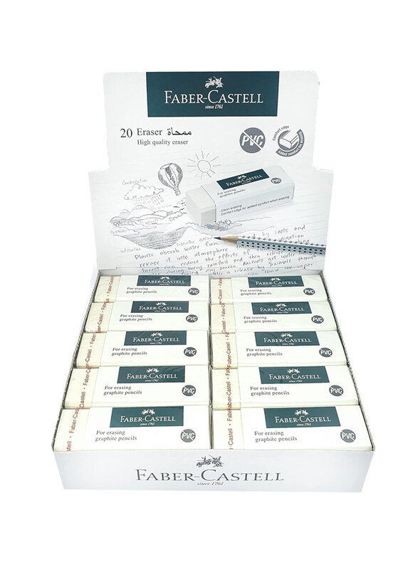 

Faber-Castell 20-Piece Pencil Eraser, White