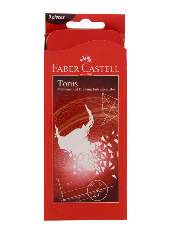 

Faber-Castell 9-Piece Torus Math Set, Red