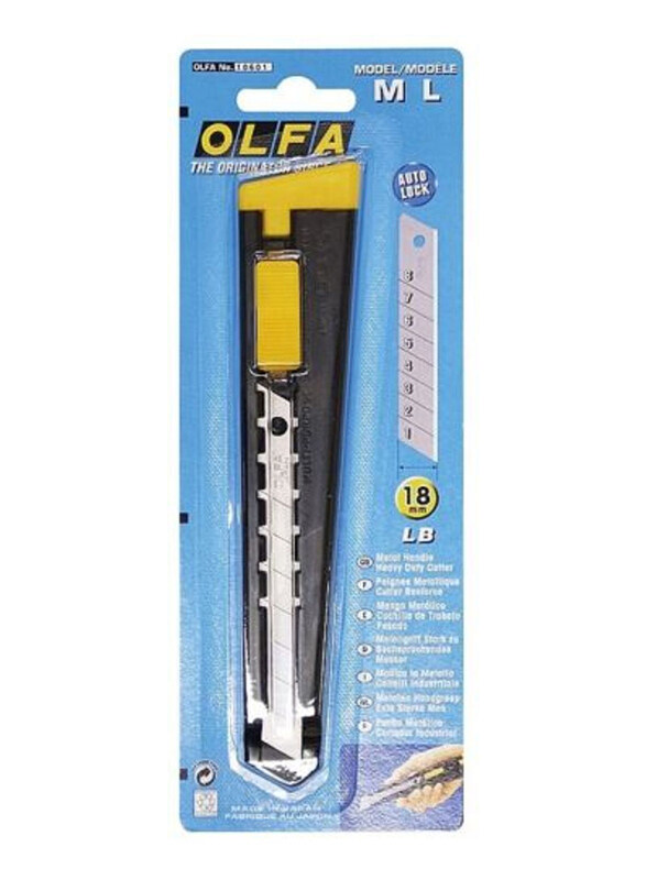 

Olfa Metal Handle Auto Lock Heavy Duty Cutter, Yellow/Black