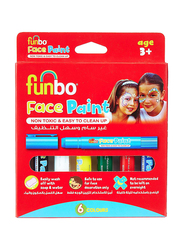 Funbo Face Paint Colour Sticks, 6 Piece, Multicolour