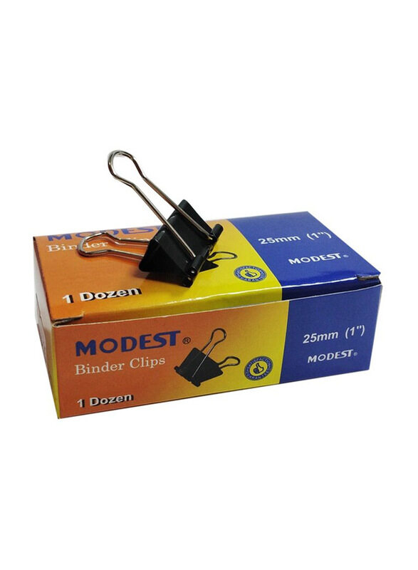 

Modest Binder Clip, 25mm, 12 Pieces
