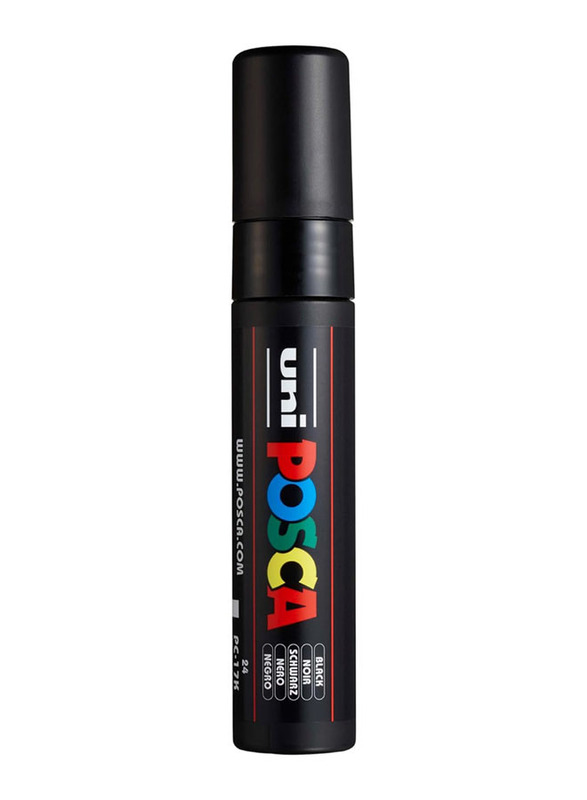Uni Posca Uni Acrylic Chisel Shaped Paint Marker, Black