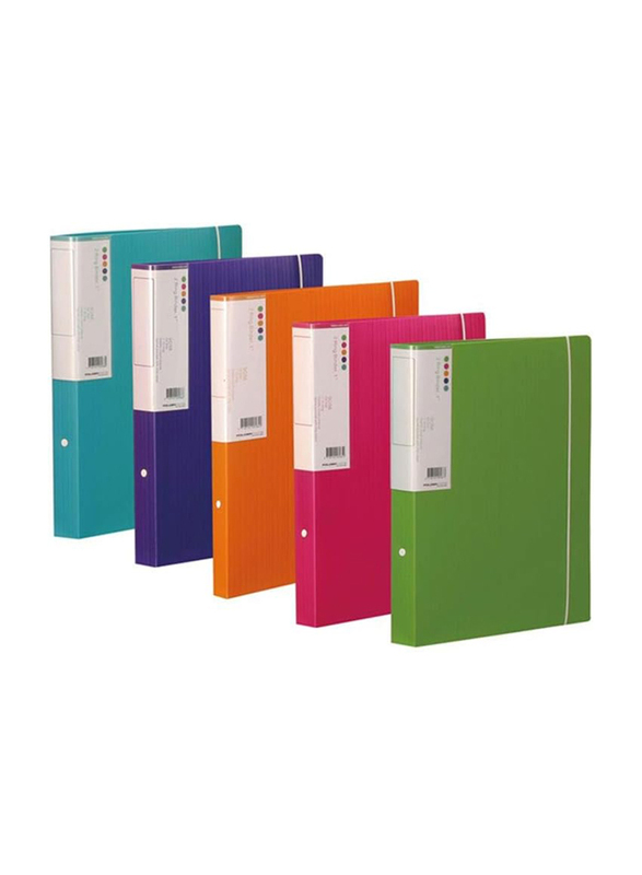 Foldermate 1" Front A4 2 Ring Binder, Multicolour