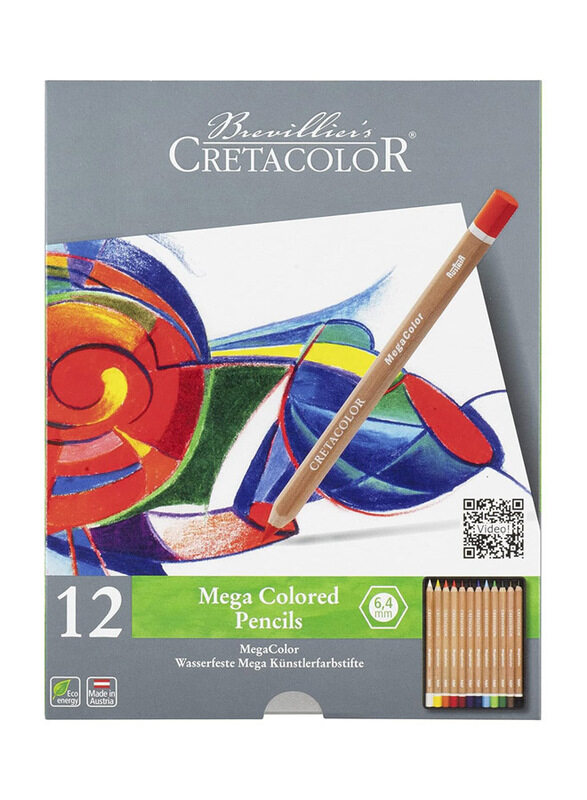 

Cretacolor Megacolor Tin Set, 12 Pieces, Multicolour