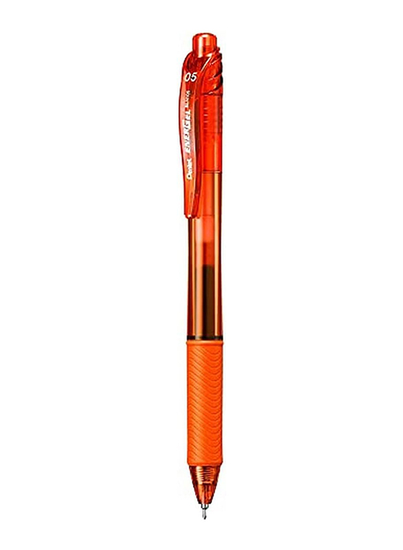 Pentel Energel X Needle Tip Pen, 0.5 mm, Orange