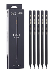 Nusign 10-Piece Wooden Pencils, Black