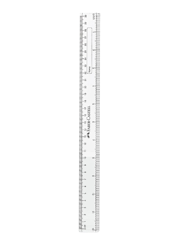 Faber-Castell Plastic Slim Scale, 30cm, White