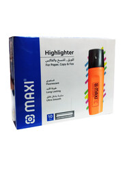 Maxi 10-Piece Highlighter, Orange