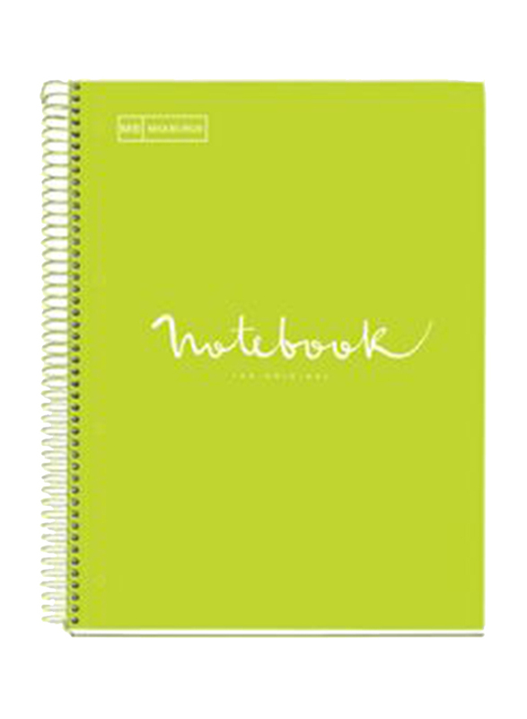 Miquelrius Emotions Lime Notebook, 80 Sheets, 90GSM, A4 Size, Green