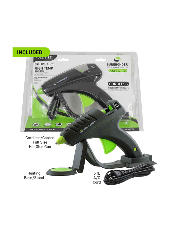 

Surebonder High Temperature Cordless Glue Gun, 60W, Green