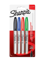 Sharpie Fine Permanent Marker, 4 Pieces, Multicolour