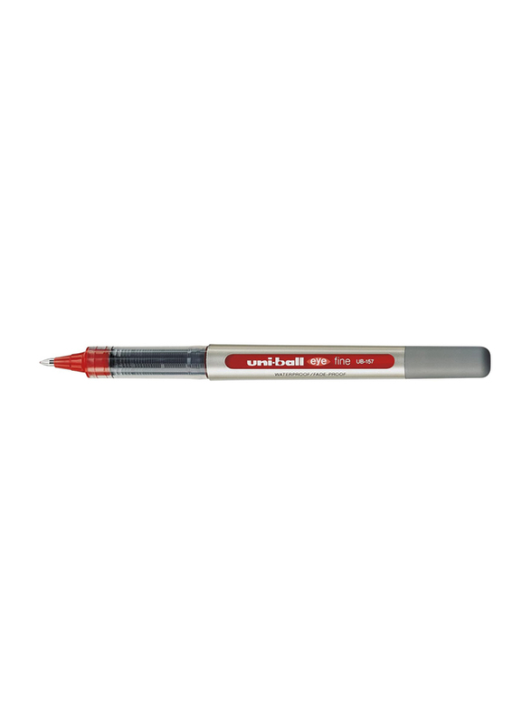 Uniball 12-Piece Eye Fine Rollerball Pen Set, 0.7mm, UB157-RD-12, Red