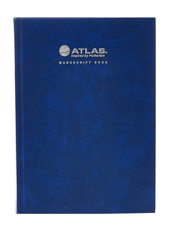 

Atlas Manuscript 4QR Book, 70 GSM, A5 Size, Blue