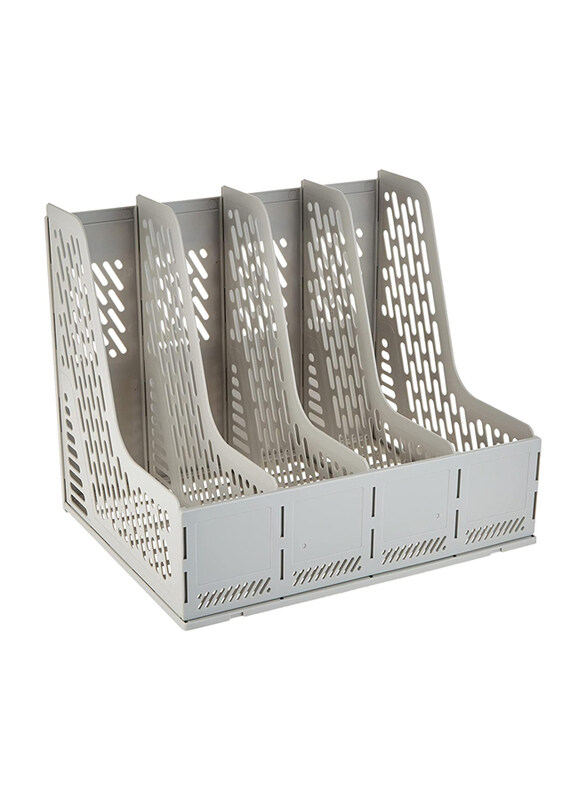 

Deli 4 Compartments Magazine Holder, Grey