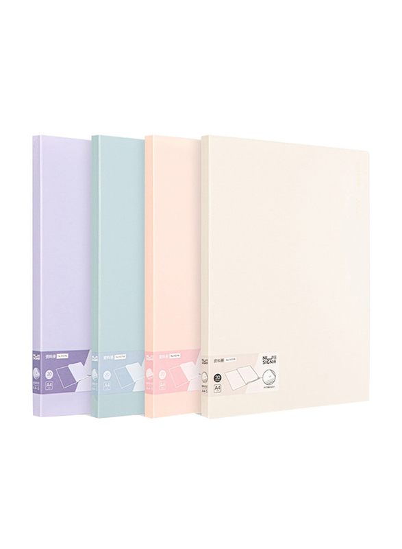 Nusign NS196 Display Book with 20 Pockets, Multicolour
