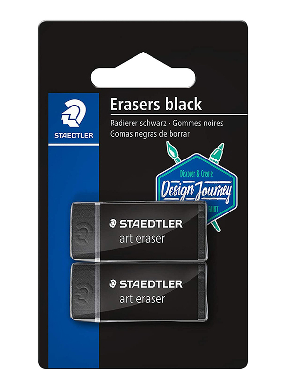 Staedtler Rasoplast 526 B-9 Eraser, 2 Pieces, Black