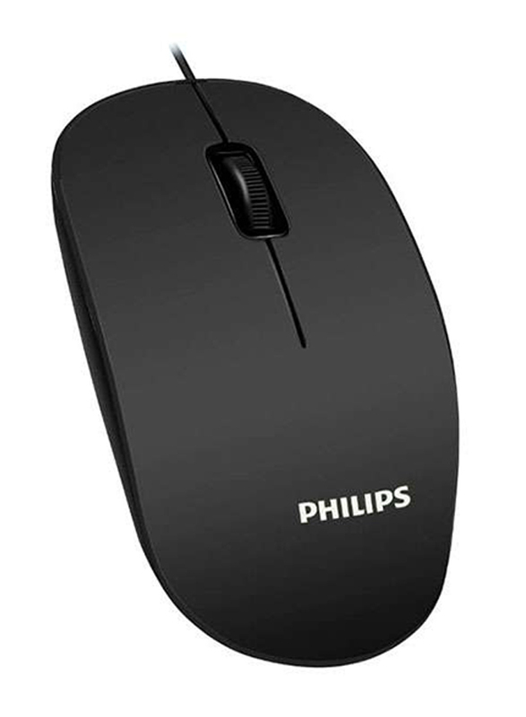 Philips M334 Wired Optical Mouse, Black