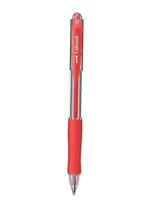 

Mitsubishi 12-Piece Uni Laknock Ballpoint Pen, 0.7mm, Red