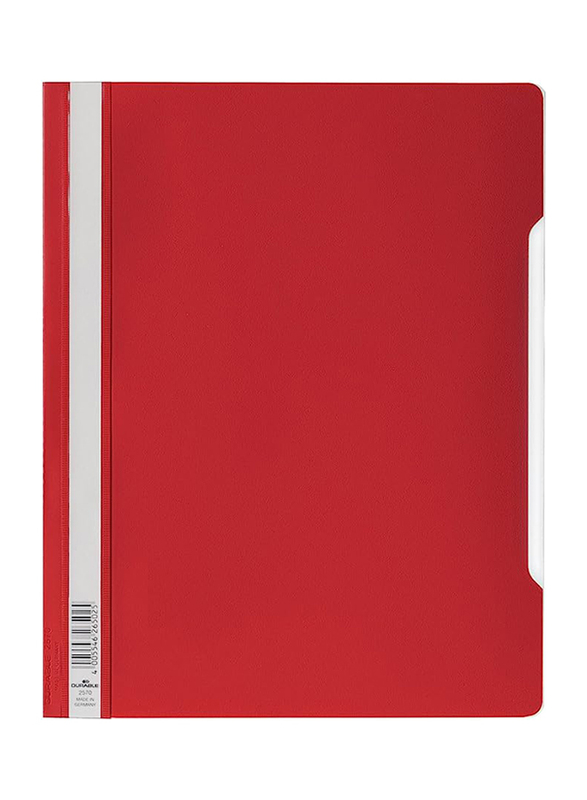 Durable 2570 Clear View Folder, A4 Size, Red