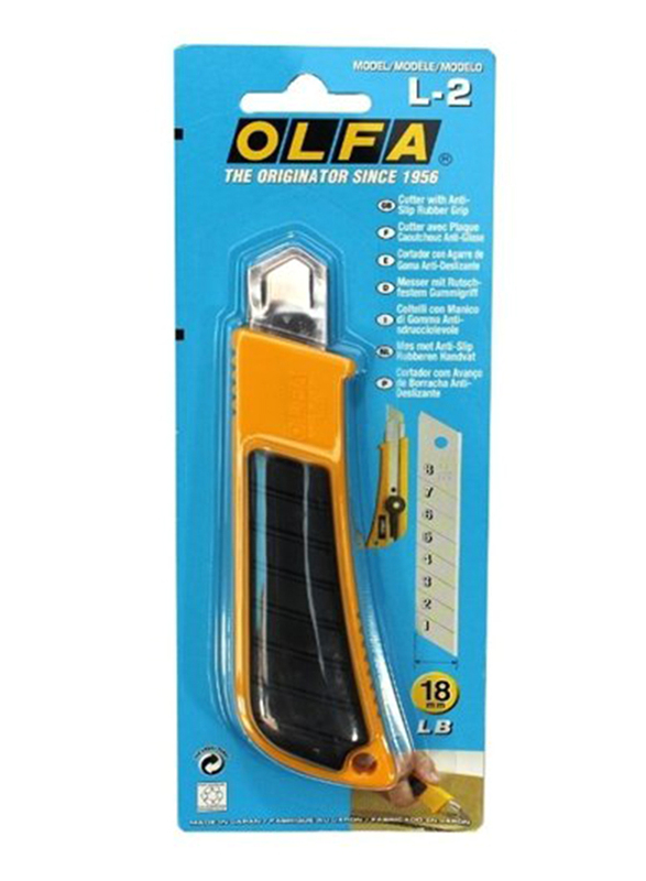 Olfa Anti Slip Rubber Grip Heavy Duty Cutter, Multicolour
