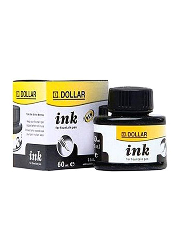 Dollar 60ml Fountain Pen Ink, Black