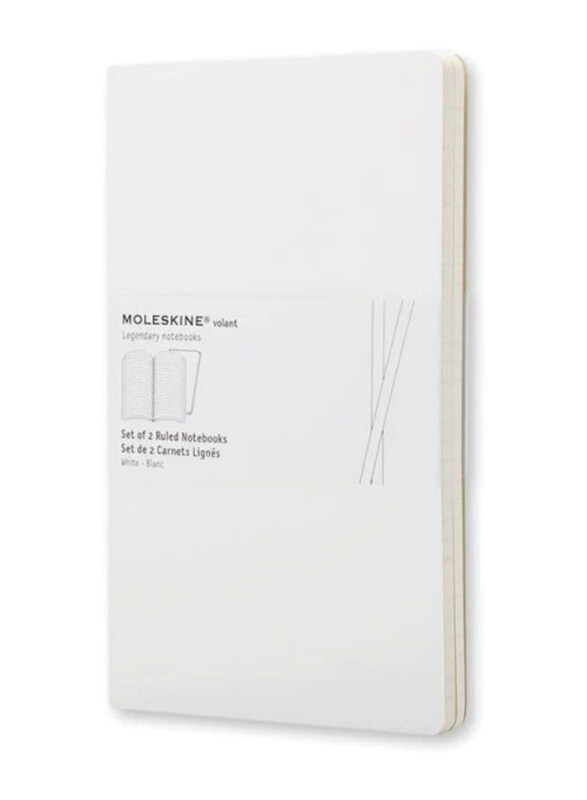 

Moleskine Volant Soft Cover Notebook, 80 Sheets, 2 Pieces, White