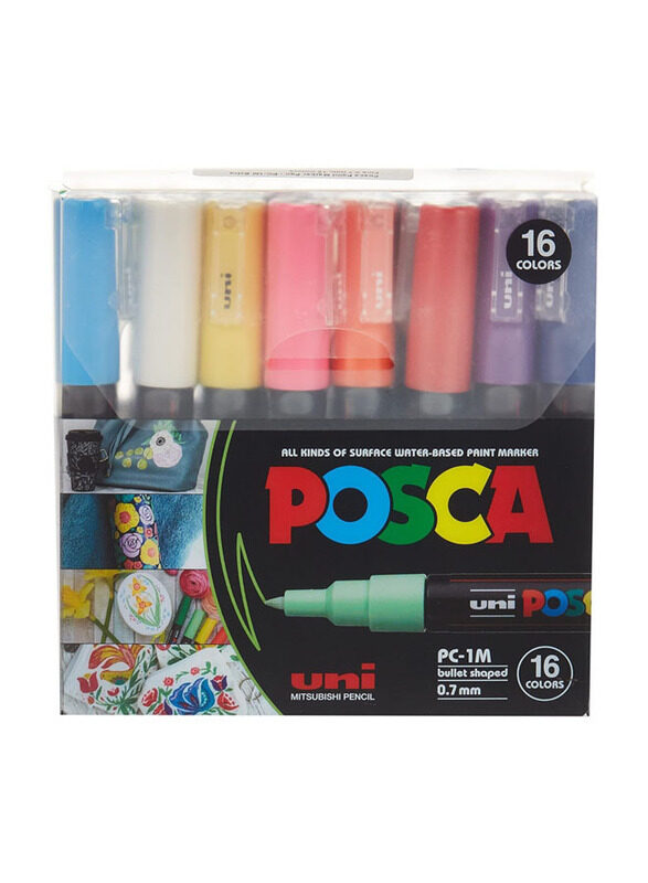 

Uni Posca Bullet, 16 Pieces, Multicolour