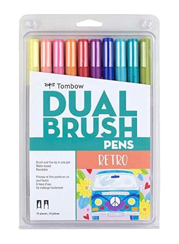 

Tombow Dual Brush Pen Set Retro, 10 Pieces, Multicolour