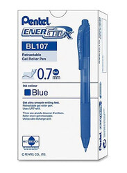 Pentel 12-Piece Energel X Metal Tip Roller Ball Retractable Gel Pen Set, 0.7mm, Blue