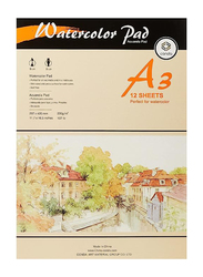 Conda 230gsm A3 Water Colour Pad, 12 Sheet, Multicolour