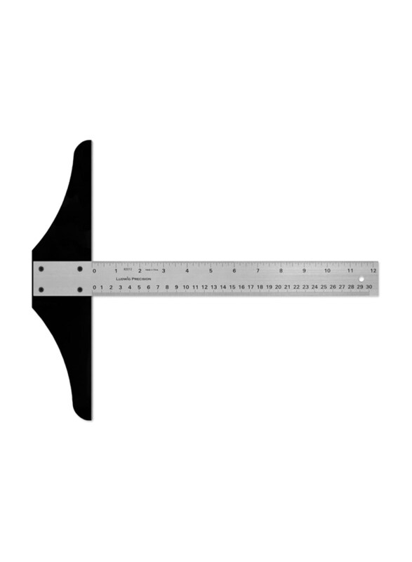 

Generic 12 inch Alumicolor Standard T-Square, Black/Silver