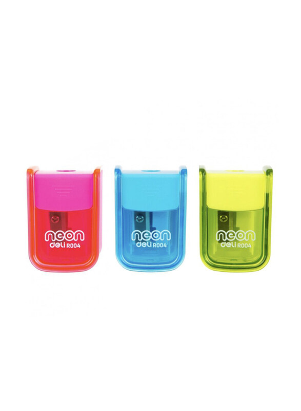 

Deli 0.8mm ER00400 Pencil Sharpener with 1 Hole for Standard Pencil, Multicolour