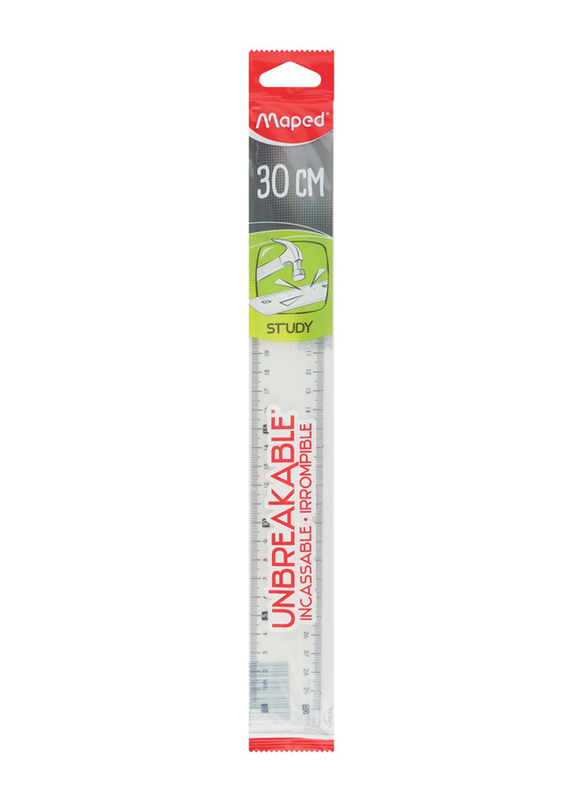 Maped 30cm Unbreakable Ruler, Clear