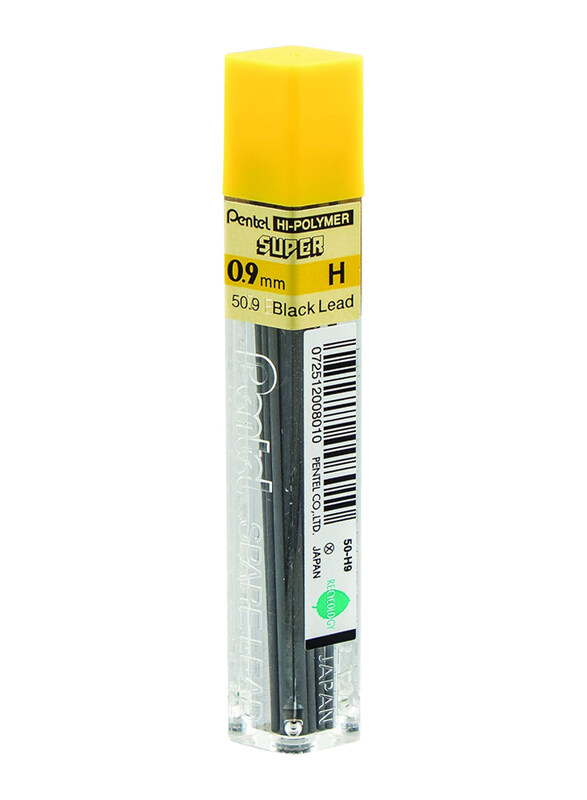 

Pentel Super Hi-Polymer Lead Tube Refill 0.9mm, Black
