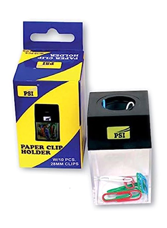 PSI Paper Clip Dispenser, 28mm, 10 Pieces, Multicolour